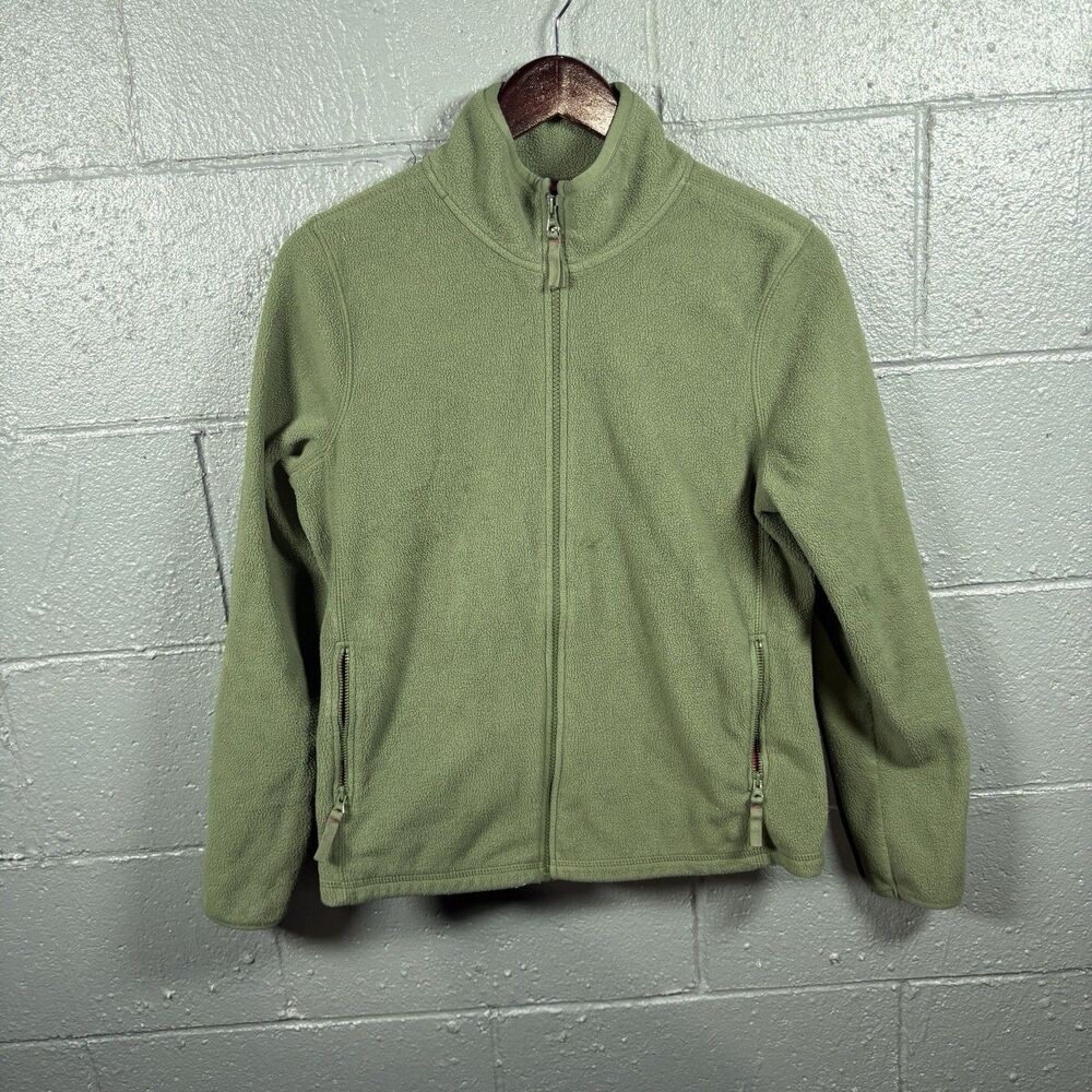 Old Navy Fleece Jacket Mens M Green Full Zip Gorpcore Outdoor Hiking Layer